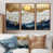 Toile avec cadre flottant brun