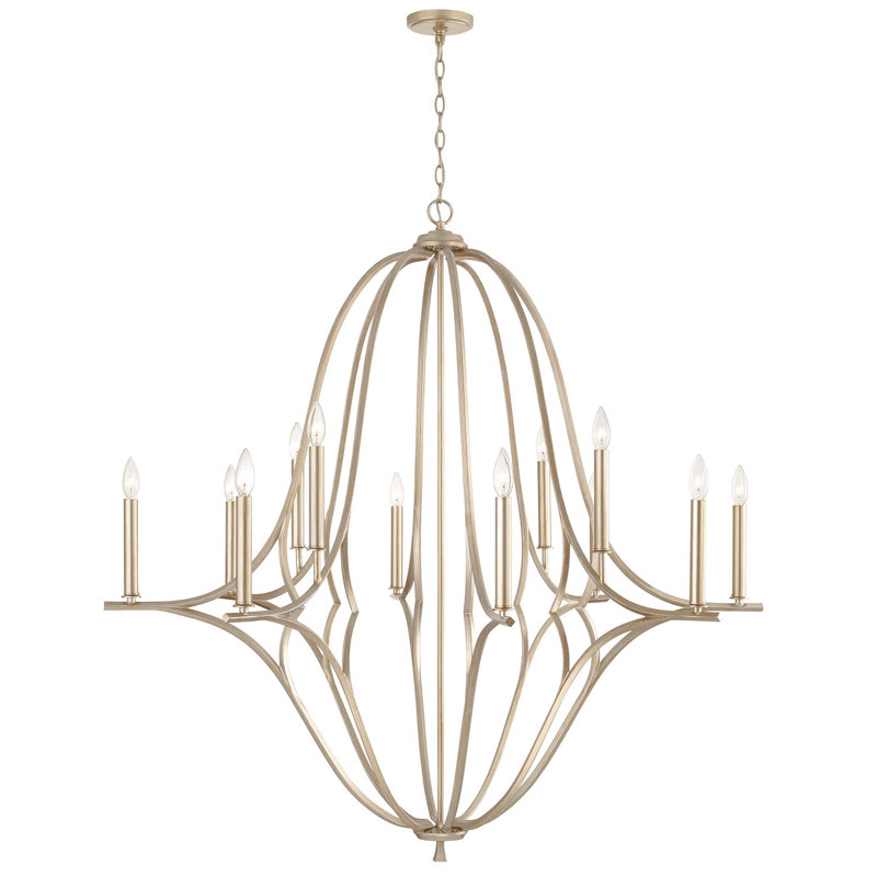 Lustre classique de style bougie , H 47,5 po x l 48 po