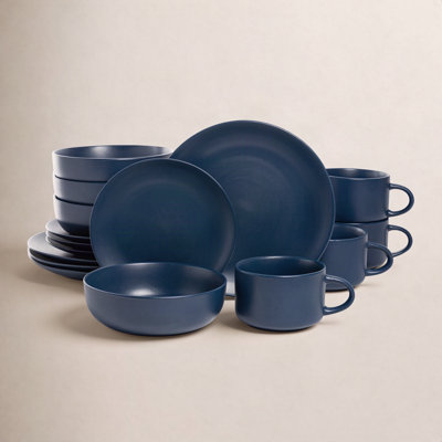 Matte 16 Piece Dinnerware Set, Service for 4