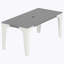 Grande table de salle à manger rectangulaire de 68,8 po en PEHD pour 6 à 8 personnes avec buffet pour terrasse de jardin résistante aux intempéries-1836676887