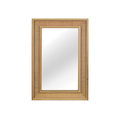 Rectangle Wood Frame Decorative Mirror