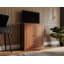 Meuble télé 100% bois massif, console de téléviseur de 32 po de largeur avec portes à panneau surélevé et rangement-628919653