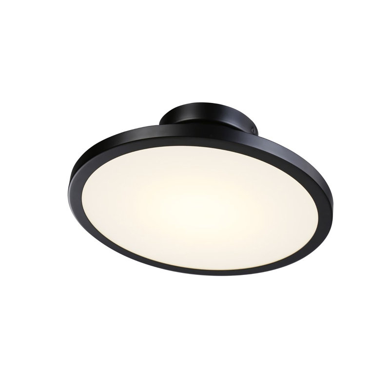 Lucida Glass LED Flush Mount, Black