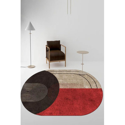 Tapis ovale himanshee avec envers antidérapant