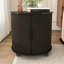 Ensemble de 2 tables cylindriques de style Mid-Century moderne avec deux stations de charge intégrées et un rangement coulissant intelligent-130365567
