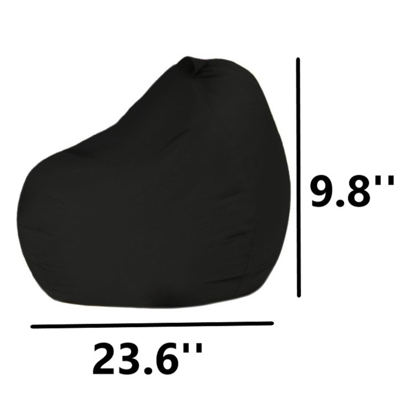 Fauteuil à billes et chaise longue imperméable, Polyester noir