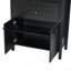 Armoire en forme de dôme, noire, faite de matériaux de haute qualité et de fabrication ancienne, avec un grand espace de rangement