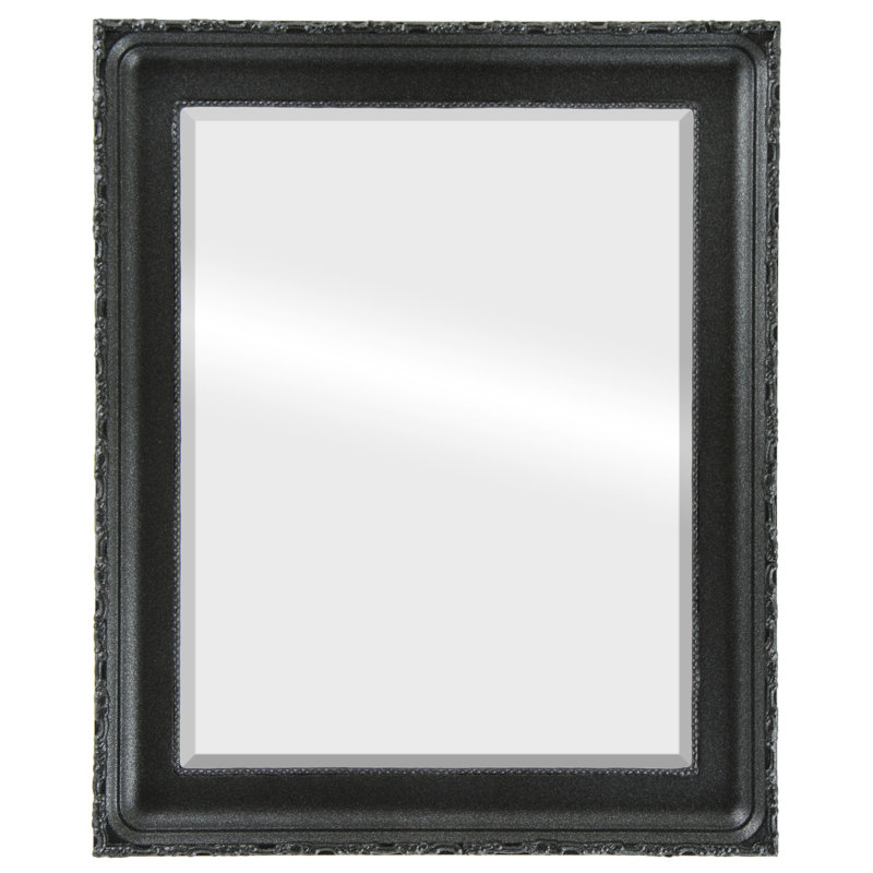 Reposa Rectangle Mirror, Black/Silver, 32.63" H x 22.63" W