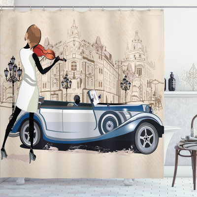 Shower Curtain with Hooks Included