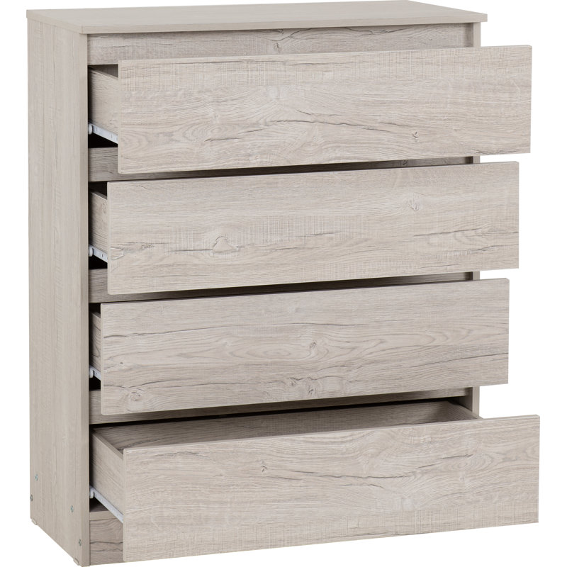 Braunstein 4 Drawer Chest Of Drawers, Urban Snow