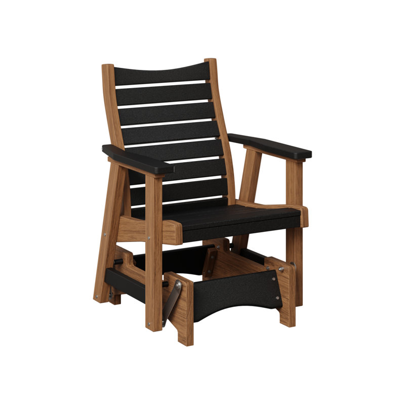 Fauteuil oscillant simple Berlin Gardens Bristol, Black Top/Antique Mahogany Base