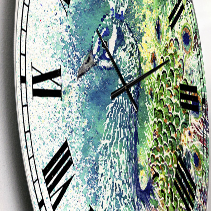 Horloge murale Peacock Bliss, Petit