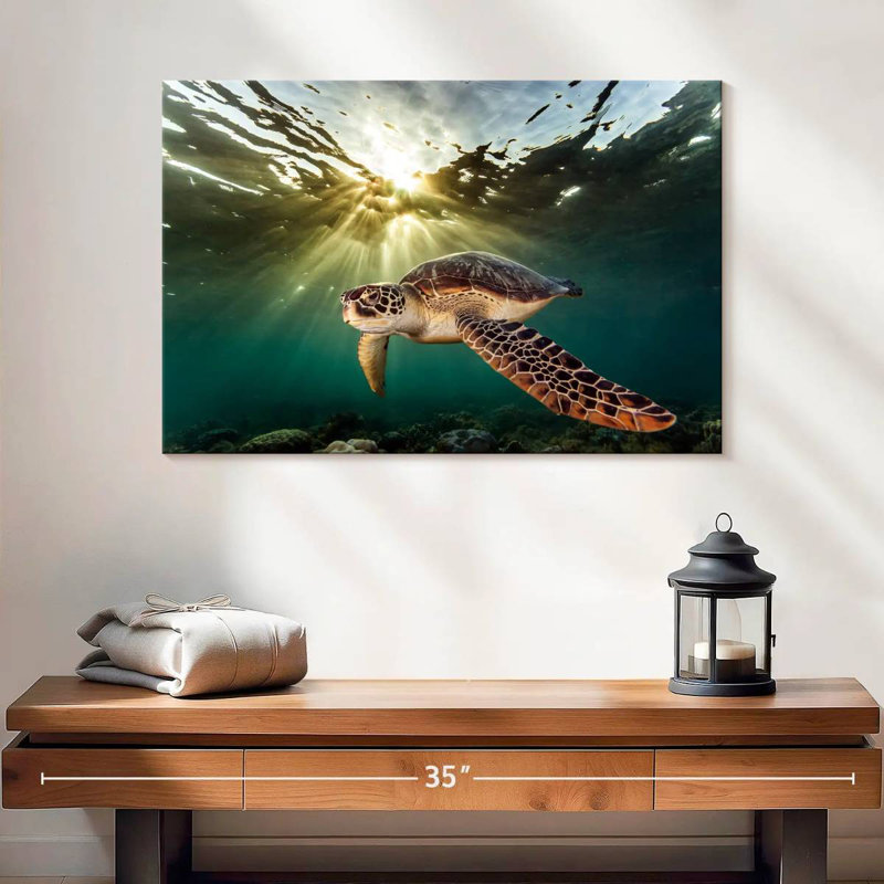 Brampt Philippine Green Turtle, 16" H x 24" W