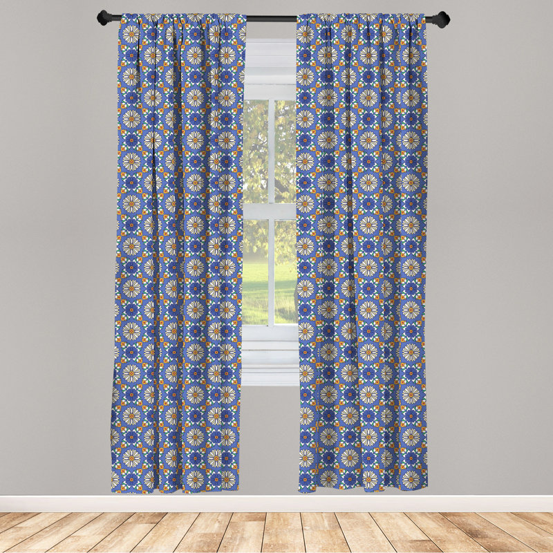 Ambesonne Room Darkening Sliding Panel Pair, 28" x 84"