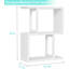 Petite bibliothèque de bureau pour dessus de tablette de bureau - Mini étagère de rangement à 3 niveaux pour bibliothèque blanche