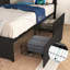 Structure de lit, tête de lit avec station de charge, solide et stable, sans bruit, aucun sommier requis, assemblage facile-342770549-342770550