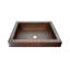 Antique Copper Metal Hand Hammered Rectangular Drop-In Bathroom Sink-222995953