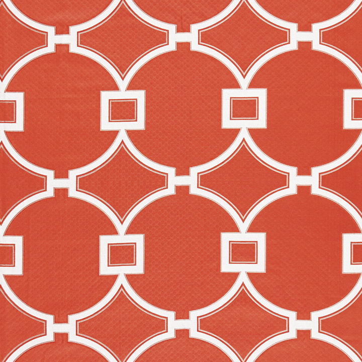 Tissu à frettes Jardin, Corail