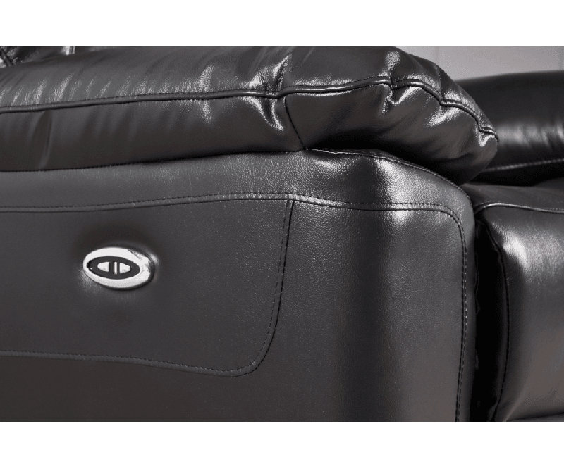Celarian Genuine Leather Electric Power Recliner Armchair, Black