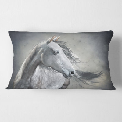 Housse de coussin rectangulaire à insert monochrome