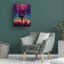 Art mural sur toile tendue - "Treehouse at dusk" Wumples, décoration murale pour le salon, la chambre à coucher ou le bureau - 24 x 32