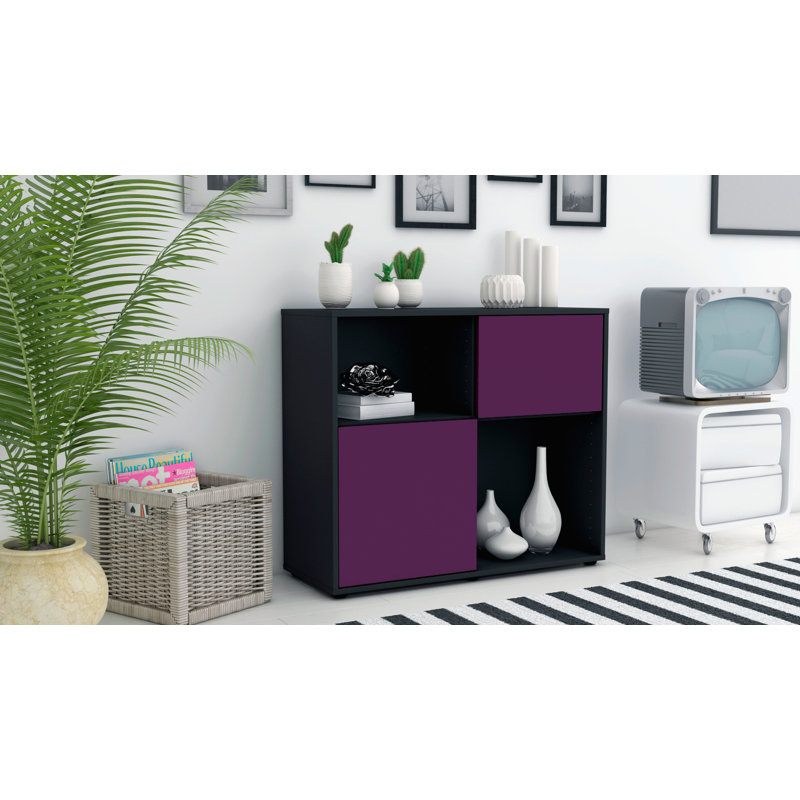 Ramsell 92cm Sideboard, Anthracite/Purple