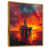 Toile avec cadre flottant or