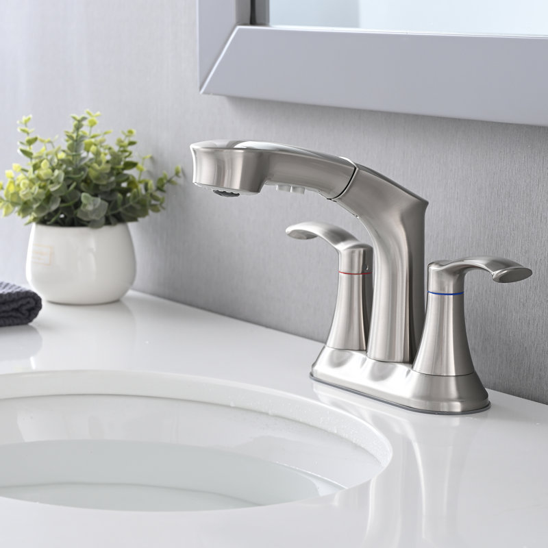 2-handle Bathroom Faucet, Brushed Nickel