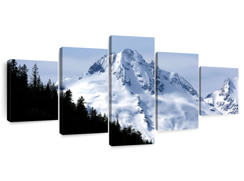 Snowy Whistler Mountain, 30" H x 68" W