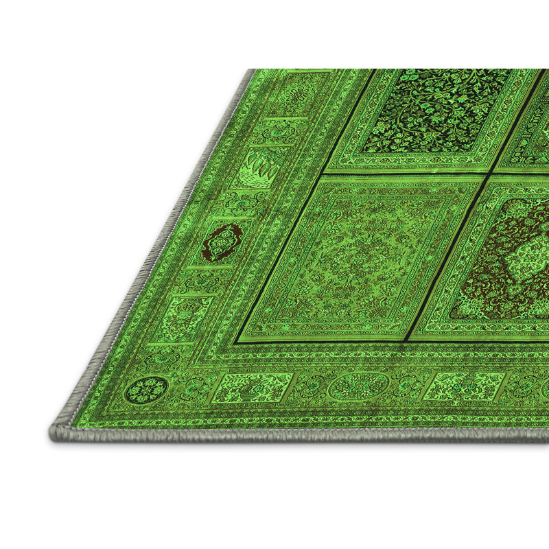 Washable Patchwork Indoor Rug, Rectangle 8' x 10'