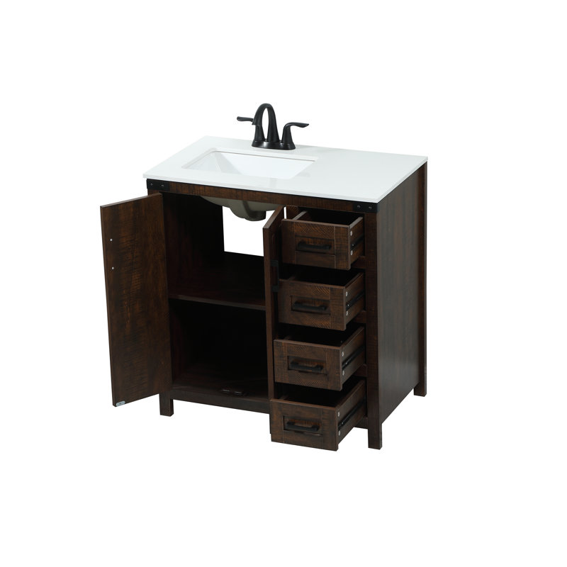 Ensemble de meuble-lavabo simple 32 po Slayton, Gris