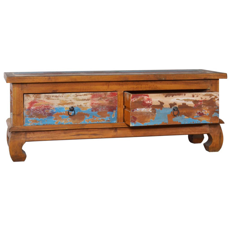 Meuble télé en bois massif, Multicolore