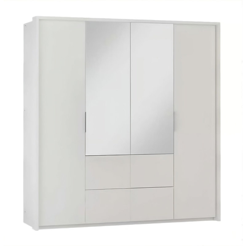Manufactured Wood Wardrobe, White