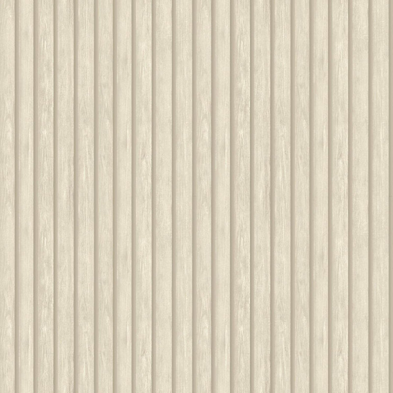 Everlove Wood Slat Natural, Beige 10m x 53cm Matte Wallpaper Roll