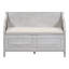 Banc de rangement rustique en bois massif avec charnière de sécurité et coussin beige-1158126910