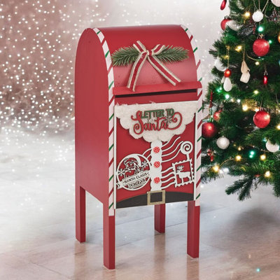 Andron Wood Post Mounted Post Box