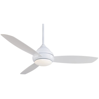 58" Concept I Wet 3 - Blade Outdoor LED Propeller Ceiling Fan with Wall Control and Light Kit Included
