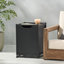 Table d'appoint pour l'extérieur en métal avec couvercle de réservoir de propane - noir | Idée de cadeau