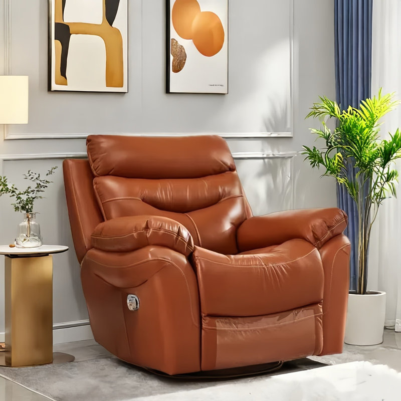 Fauteuil inclinable paresseux de qualité, Similicuir brun