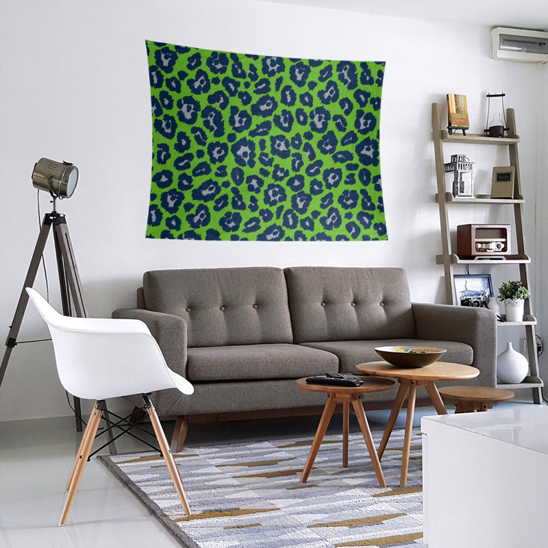 Microfiber Tapestry, Green/Gray, 68" H x 80" W
