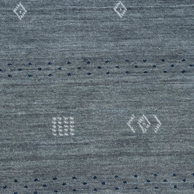 Simi Hand Knotted Cotton/Wool Southwestern Area Rug, Dark Brown, Rectangle 5' x 8'