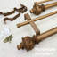 Ensemble de tringle à rideaux double réglable 1-1 / 8 po, style rustique en faux bois de style campagnard pour habillage de fenêtre en couches-1649018516-1649018515