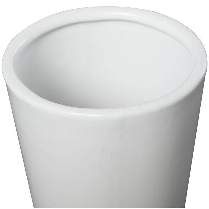 Mable Ceramic Table Vase, White