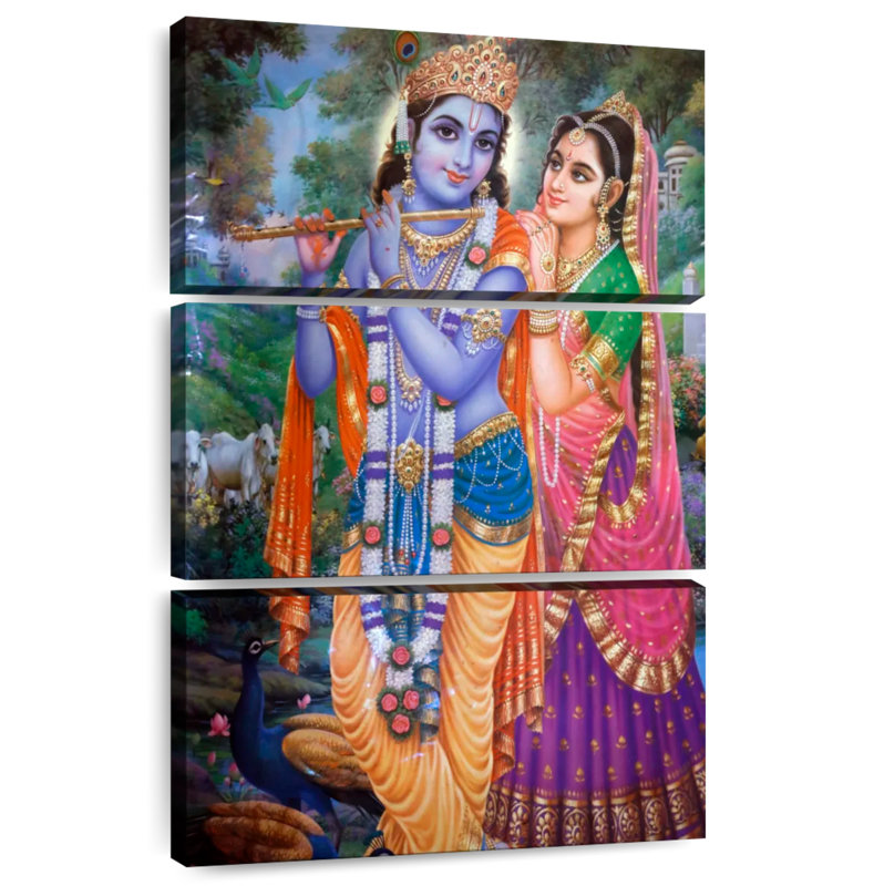 Adella Krishna And Radha, 45" H x 28" W