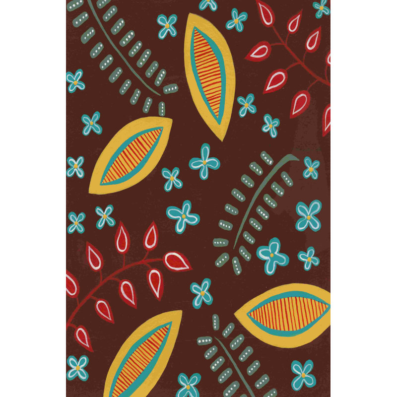 «Stylized Motif II» par Regina Moore - impression sur toile tendue, H 18 po x l 12 po
