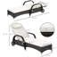 Chaise longue en osier de patio Outsunny-1865937185