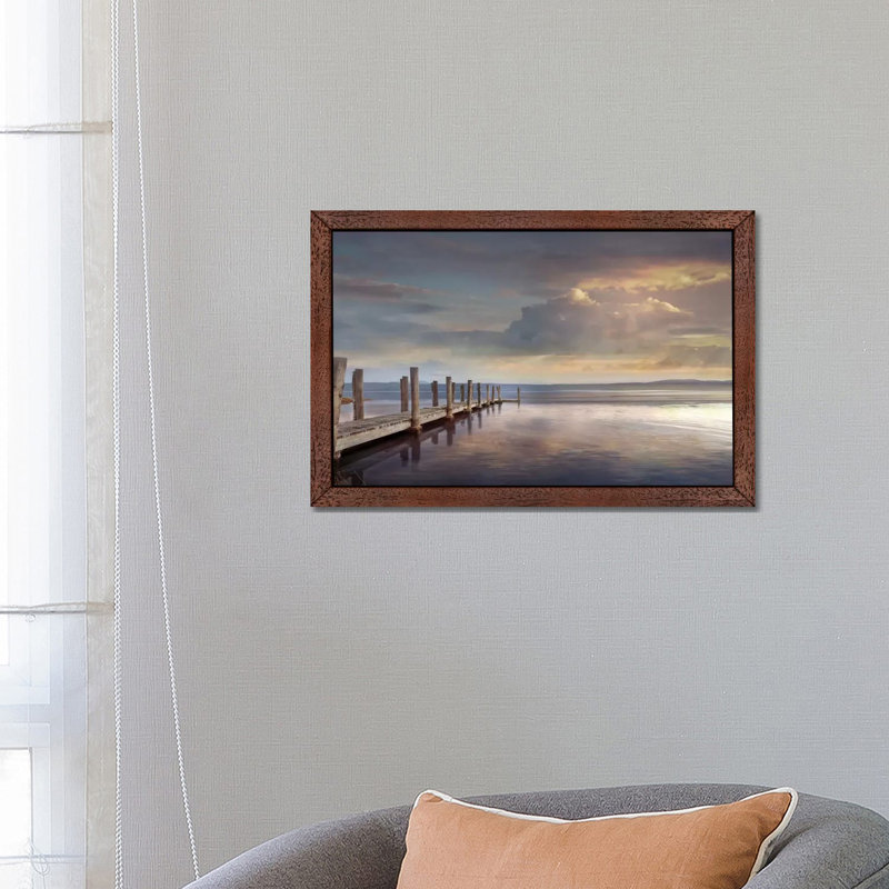 Evening Reflection by Mike Calascibetta - Floater Frame Print on Canvas, Brown, 66.04 cm H x 45.72 cm W