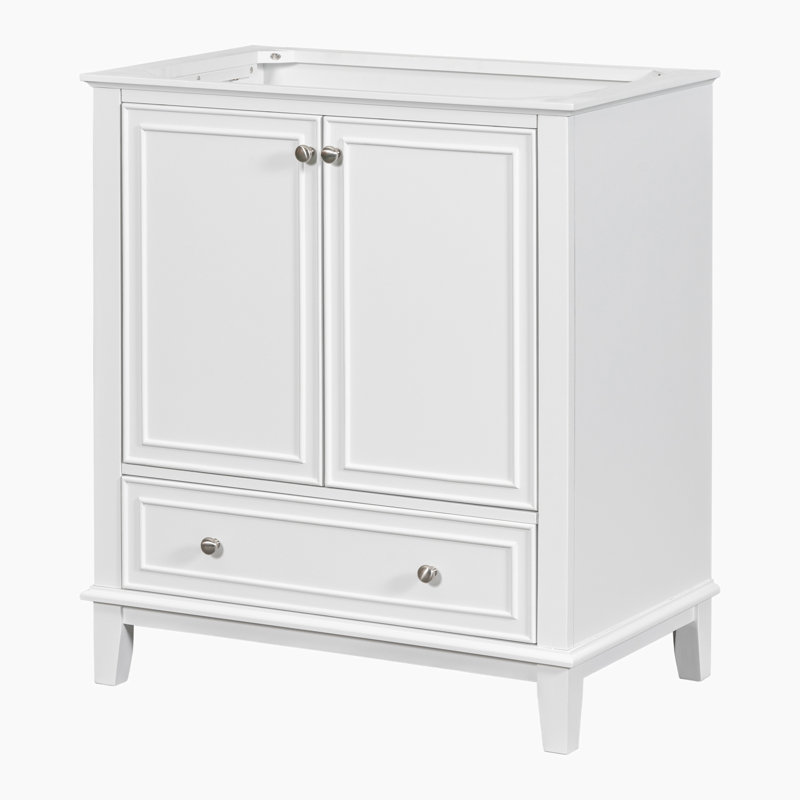 Base de meuble-lavabo simple 29,5 po seulement, Blanc