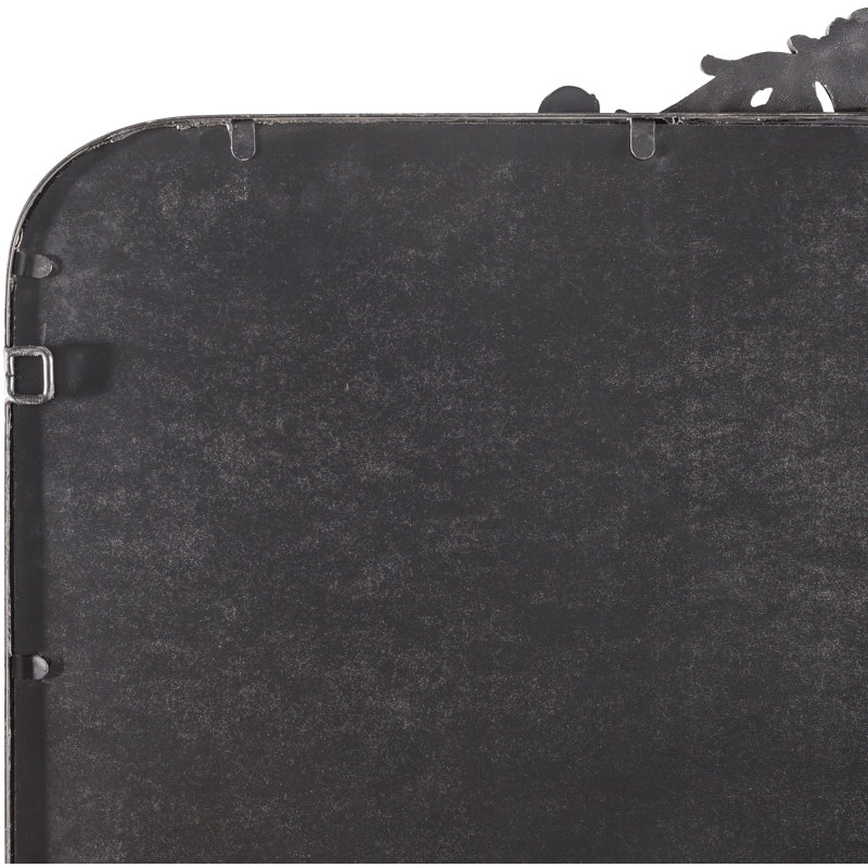 Anzlie Metal Arch Wall Mirror, 29" x 36", Black