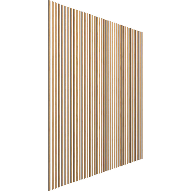 Adjustable Wood Slat Wall Panel Kit, 1"W x 94"H x 0.25"T, Maple